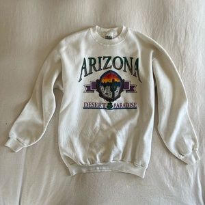 Vintage Sweatshirt Unisex Tultex 80s 90s Arizona Size Large Crewneck